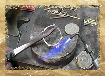 It is extremely important that the treasure coins are not damaged in any way during the jewelry setting process