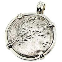 #6174 Egyptian Shipwreck Tetradrachm Pendant