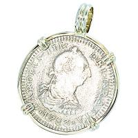 #6877 El Cazador Shipwreck 1 Real Pendant