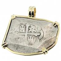 #7050 Spanish 1715 Fleet Shipwreck 8 Reales Pendant