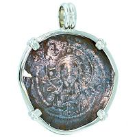 #7139 Byzantine Jesus Christ Follis Pendant