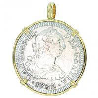 #7232 El Cazador Shipwreck 2 Reales Pendant