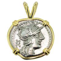 #7239 Roma and Pax Denarius Pendant