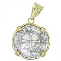 #7337 Crusader Cross Denier Pendant