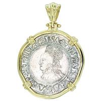 #7347 Queen Elizabeth I Groat Pendant