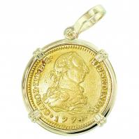 #7351 King Charles III 2 Escudo Pendant