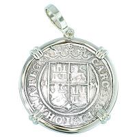 #7353 Golden Fleece Shipwreck 2 Reales Pendant