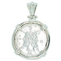#7412 Janus & Roma Denarius Pendant