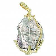 #7416 Spanish 1715 Fleet Shipwreck 4 Reales Pendant