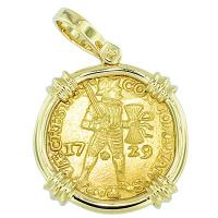 #7435 Vliegenthart Shipwreck Ducat Pendant