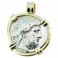 #7460 King Philip II Zeus Tetradrachm Pendant