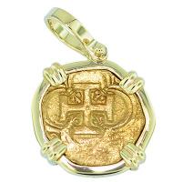 #7462 Philip III Two Escudo Doubloon Pendant