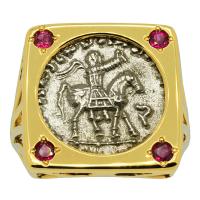 #7172 King Azes II Drachm Ladies Ring