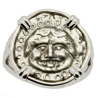 #7385 Gorgon & Anchor Drachm Ladies Ring