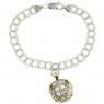 1163 -1188 Crusader Cross Coin in gold and silver charm bracelet