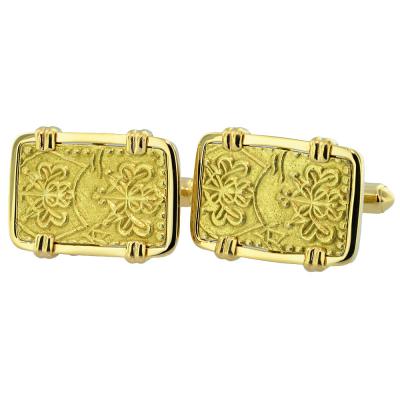 Japanese gold nibu-kin in gold cufflinks