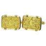 Japanese gold nibu-kin in gold cufflinks