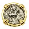King Azes II horseman coin in gold cufflink