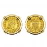 1757 and 1758 Spanish gold coin cufflinks