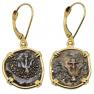 103-76 BC Widows Mites in gold earrings