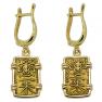 Shogun 1832-1858 Nishu-Kin coin gold earrings