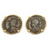 AD 332-333 Constantinopolis coins in gold earrings