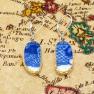 British Caribbean Shipwreck Pottery in silver earrings