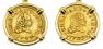 Spanish King Ferdinand VI half escudos in gold earrings