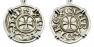 Medieval Italian Crusader Cross Coin Earrings
