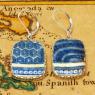British Shipwreck Pottery in silver earrings