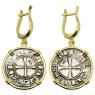 1163-1188 Crusader Cross coins in gold earrings