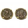 AD 332-333 Constantinopolis coins in gold earrings