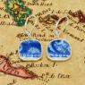 British Caribbean Shipwreck Pottery in silver earrings
