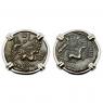 AD 337-340 Hand of God coins in white gold earrings