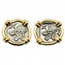 450-400 BC Lion coins in gold earrings
