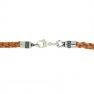 Braided Bolo 4mm Leather Necklace with Sterling Silver End Caps & Trigger Clasp