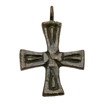12th-14th Century Byzantine bronze cross
