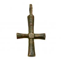 Byzantine Empire 8th-10th century, bronze cross pendant.