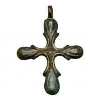 Byzantine Empire 8th-10th century, bronze cross pendant.