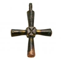 Byzantine Empire 7th-11th century, bronze cross pendant.