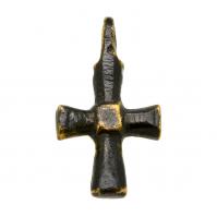 Byzantine Empire 6th-8th century, bronze cross pendant.