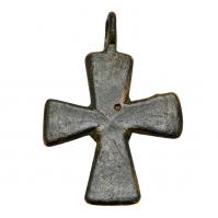 Byzantine Empire 7th-11th century, bronze cross pendant.