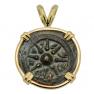 Widows Mite prutah coin in gold pendant