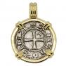 1163-1188 Crusader coin in gold pendant