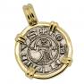 Antioch Crusader denier in gold pendant