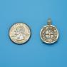 Pendant size next to a Quarter