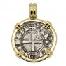 1163-1188 Crusader coin in gold pendant