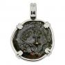 Holy Land Widows Mite in white gold pendant