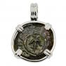 Holy Land Widows Mite in white gold pendant