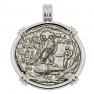 108-107 BC Owl tetradrachm in white gold pendant